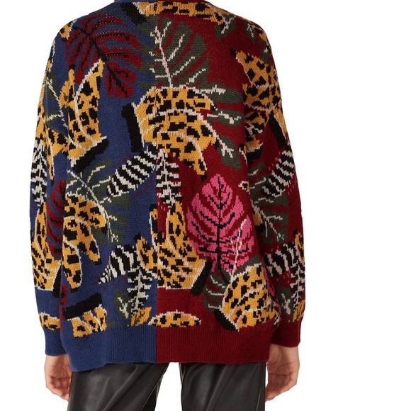 FARM Rio Vibrant Leaf Pattern Cardigan - Picture 3 of 3